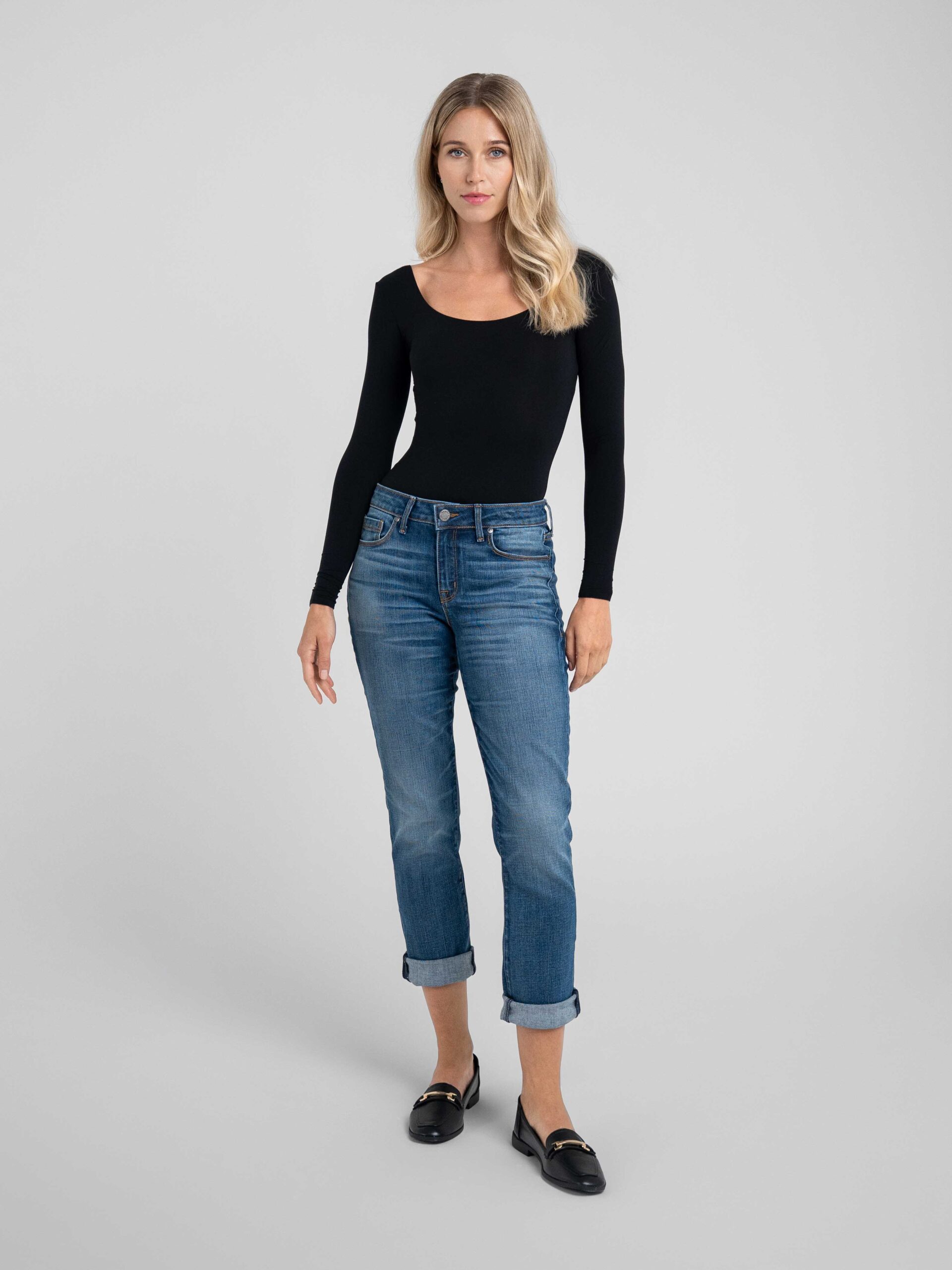 Camden Cuffed Crop in Mercury