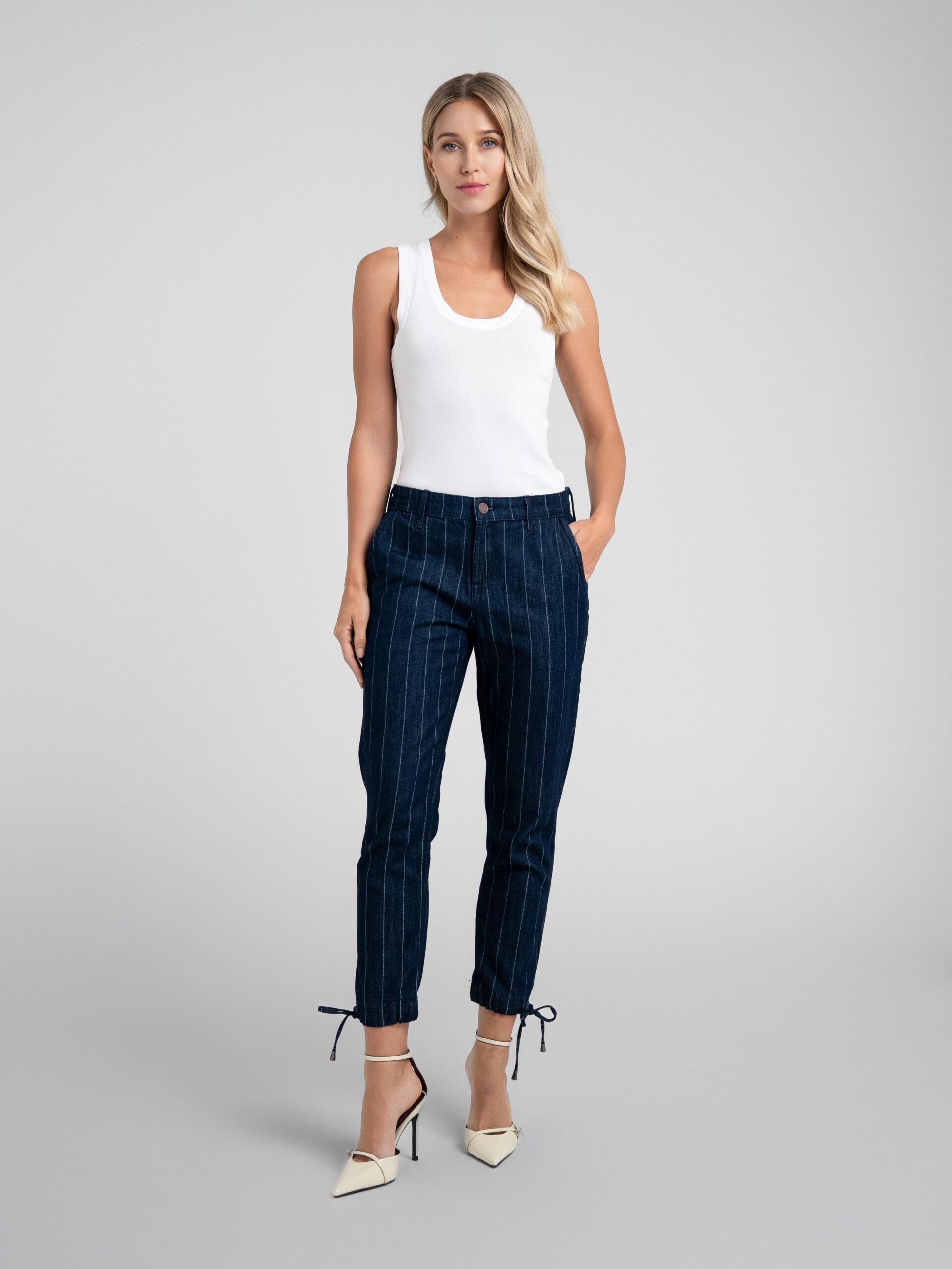 Tori Crop Trouser Pinstripe