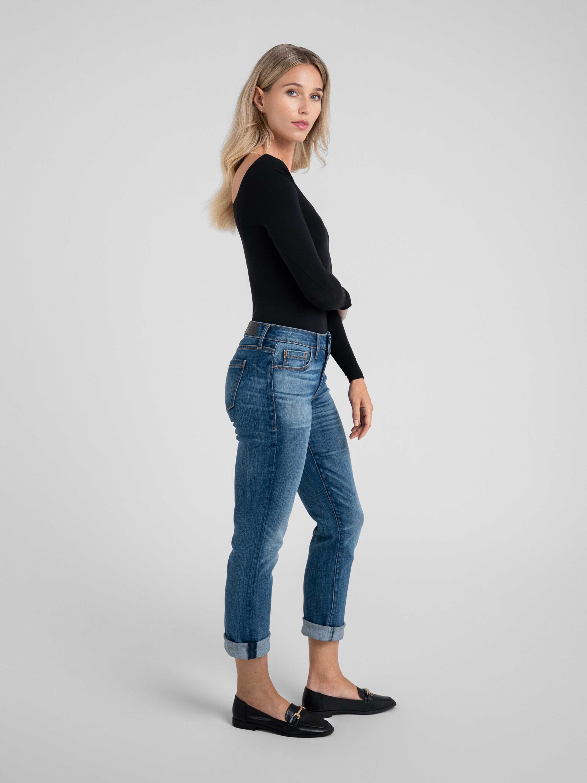 Camden Cuffed Crop in Mercury