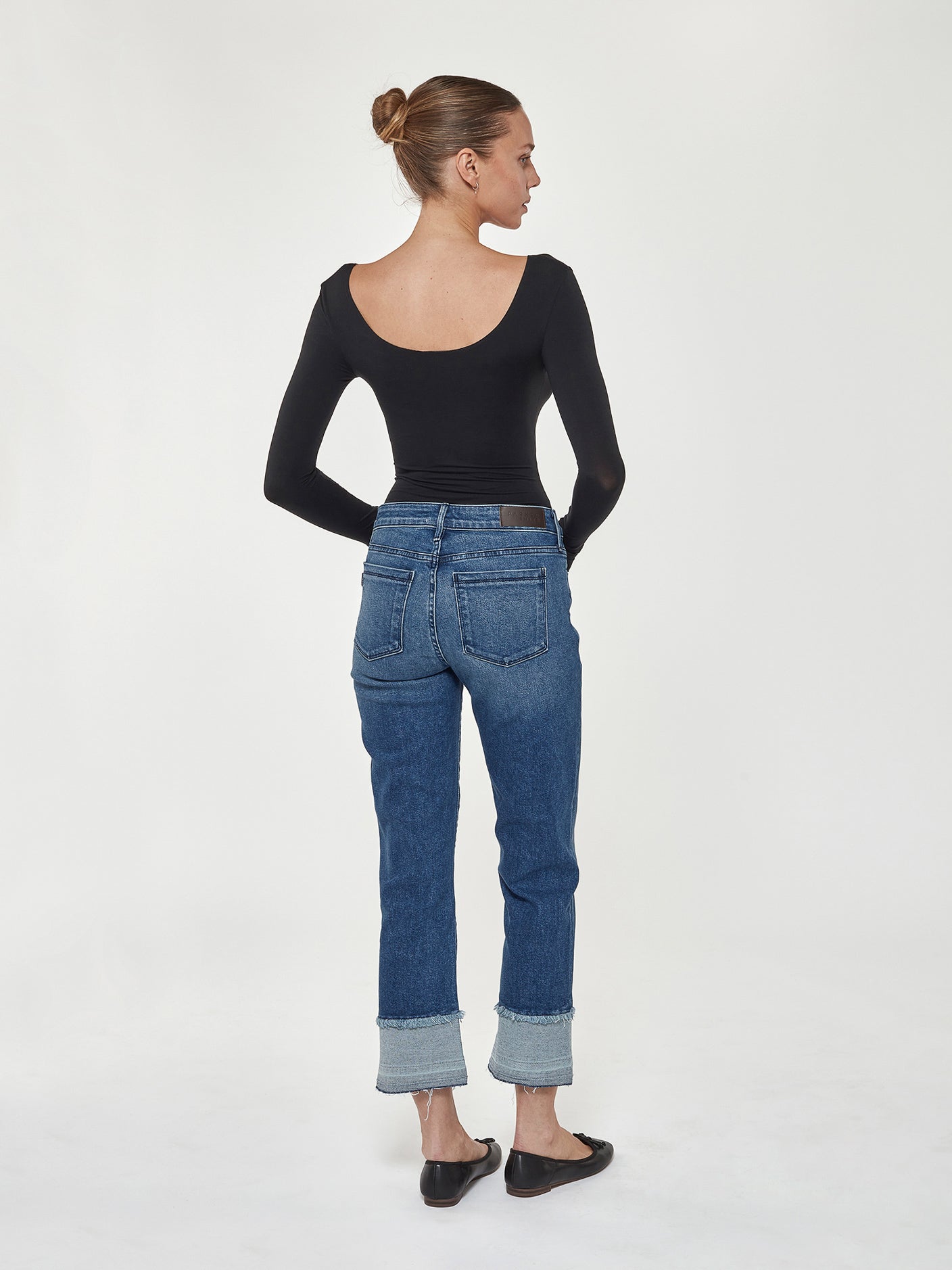 Bowery Crop Straight w/Raw Cuff in Isla